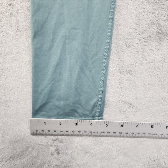 Adidas Leggings Womens S Green Climalite Logo Spellout Athletic Yoga Running Gym - Picture 11 of 12